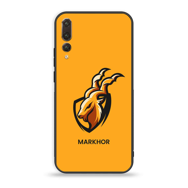 Huawei P20 Pro - Markhor Series Design 7 Premium Printed Glass soft Bumper shock Proof Case CS-18725