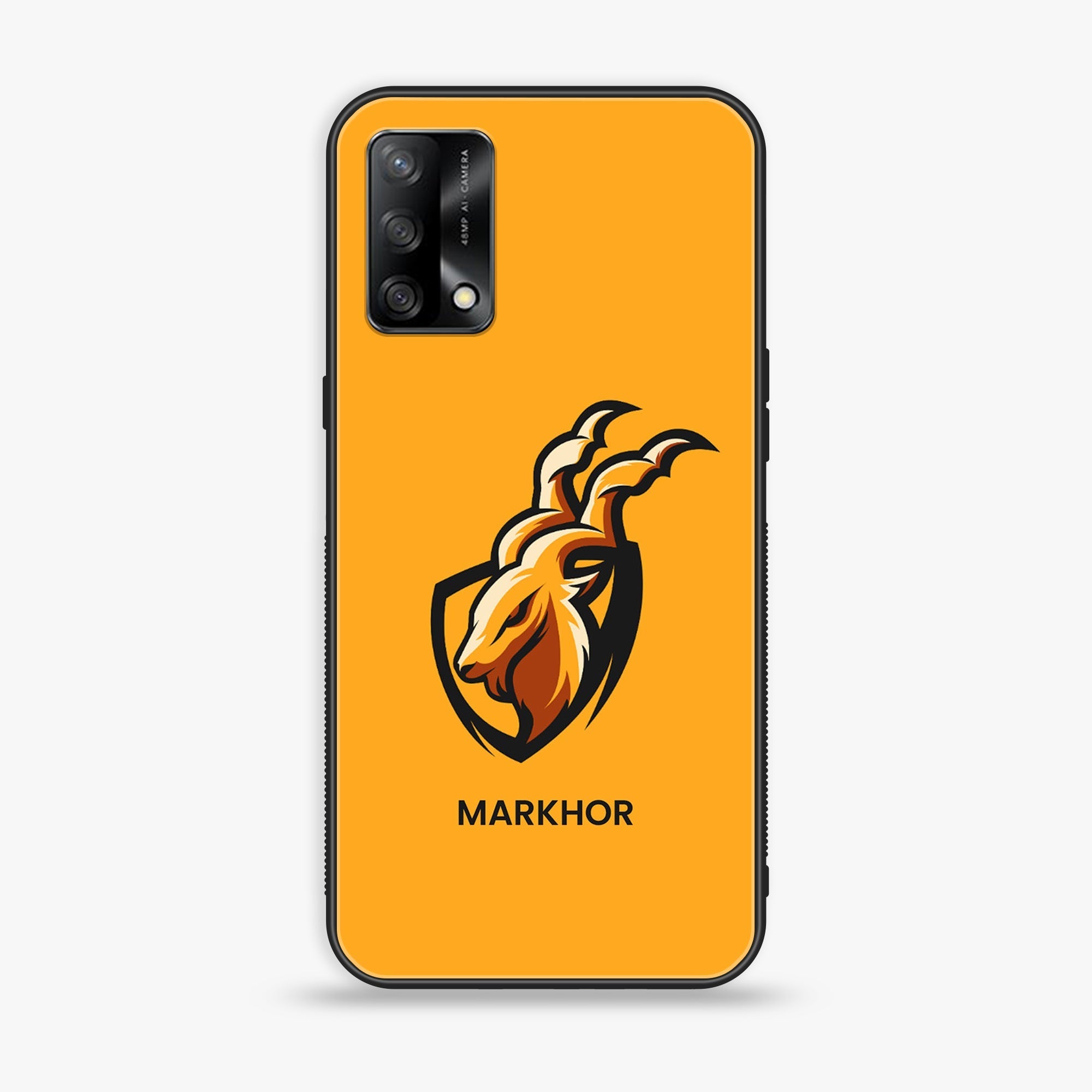 Oppo F19s  - Markhor Series - Premium Metal Printed soft Bumper shock Proof Case