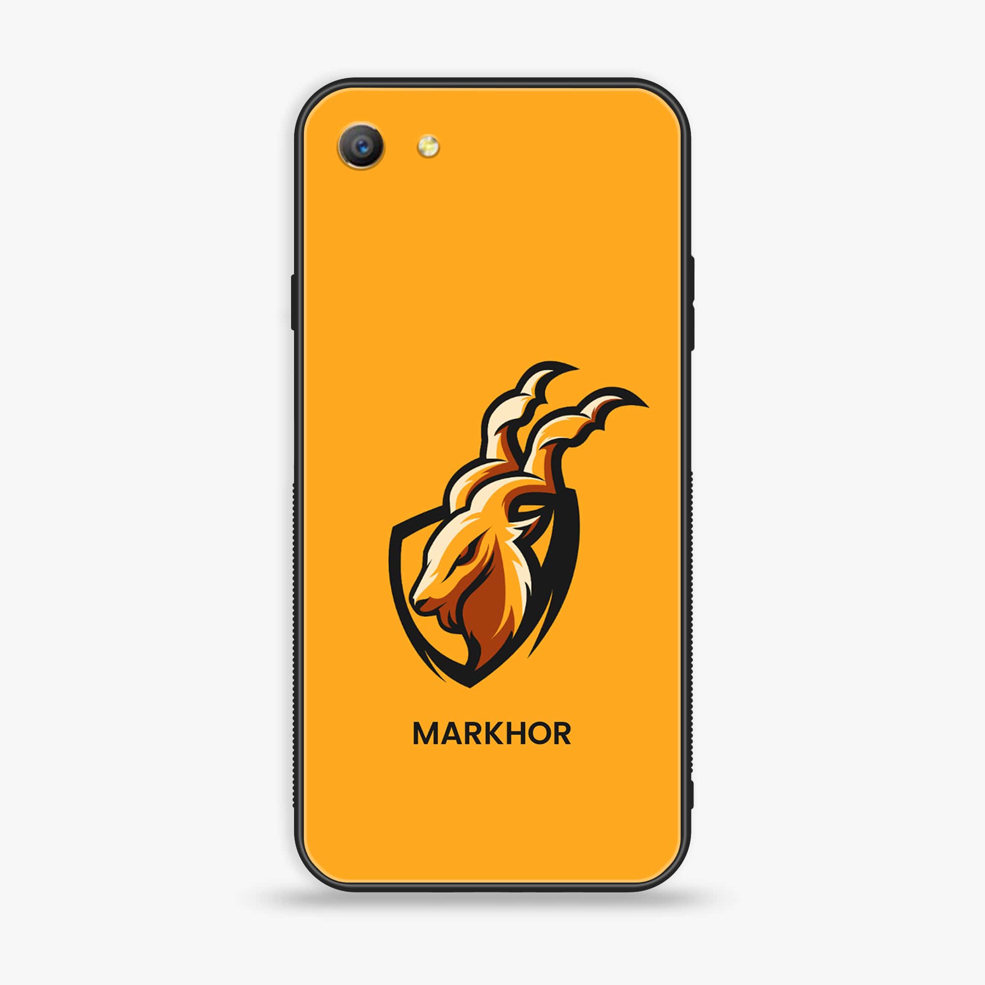Oppo A57 Markhor series Premium Printed Glass soft Bumper shock Proof Case