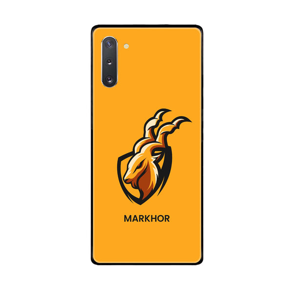 Samsung Galaxy Note 10 5G Markhor Design 7 Premium Printed Glass soft Bumper shock Proof Case CS-9501