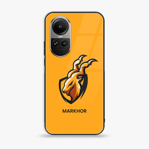 OPPO Reno 10 - Markhor Design 7 - Premium Printed Glass soft Bumper shock Proof Case CS-12624