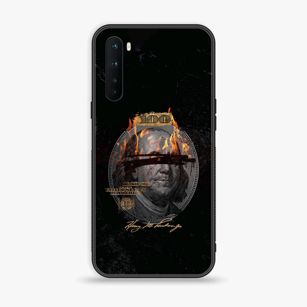 OnePlus Nord - Dollar Design 10 - Premium Printed Glass soft Bumper shock Proof Case  CS-39733