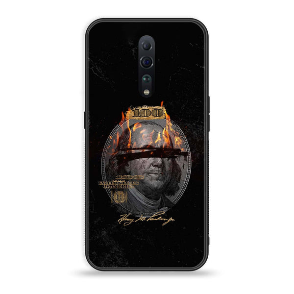 Oppo Reno Z - Dollar Design 10  - Premium Printed Glass soft Bumper shock Proof Case  CS-35956