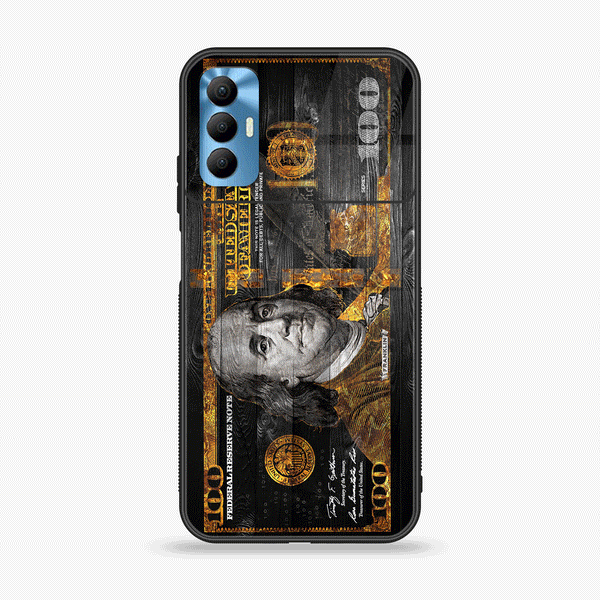 Tecno Spark 8 Pro Dollar Design 2 Premium Printed Glass soft Bumper shock Proof Case CS-21059