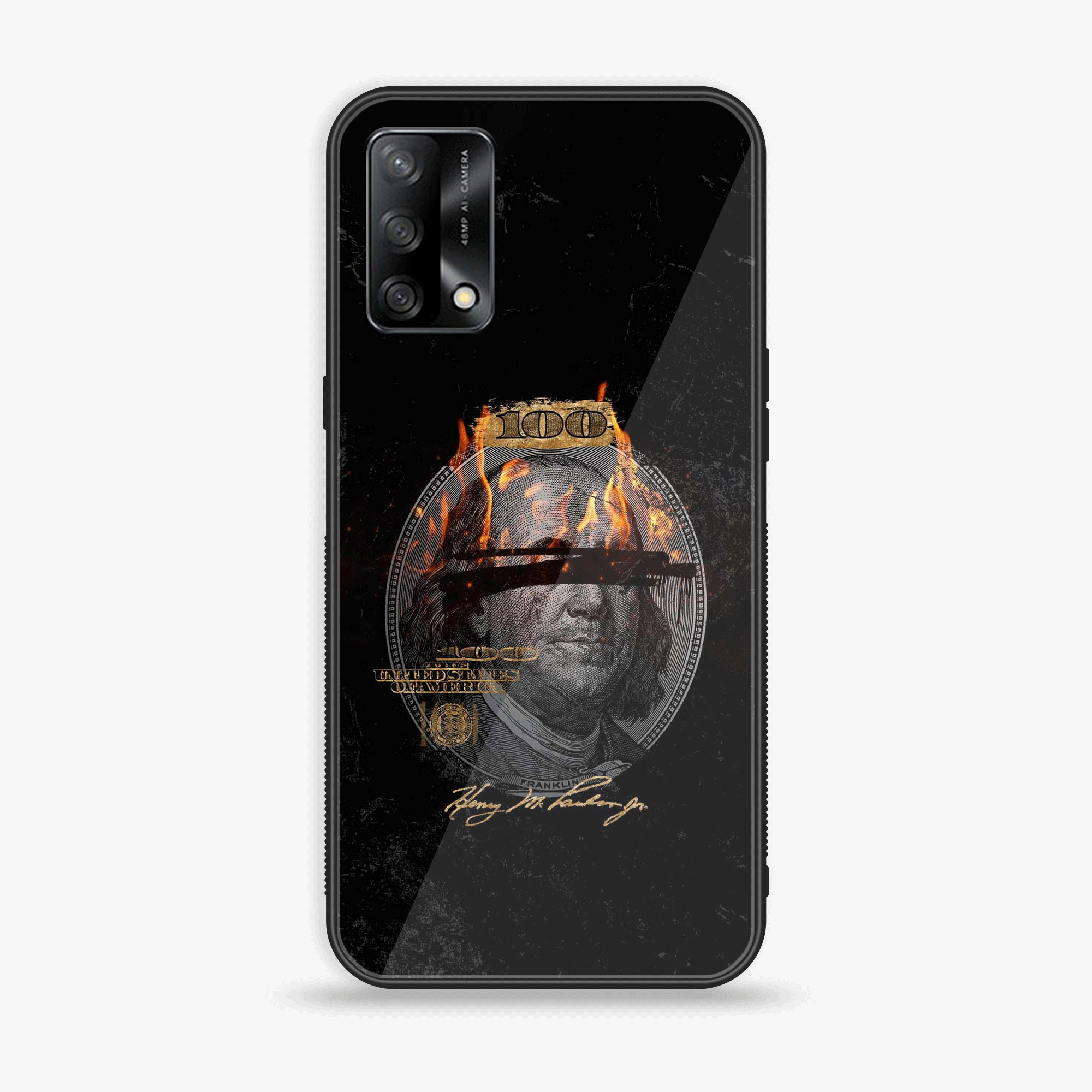 Oppo F19s - Dollar Series - Premium Metal Printed soft Bumper shock Proof Case