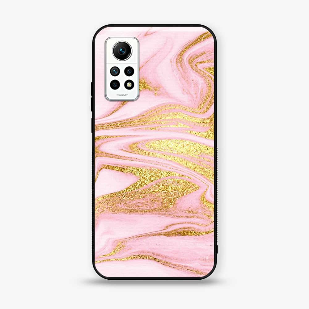 Xiaomi Redmi Note 12 Pro - Pink Marble Series - Premium Printed Glass soft Bumper shock Proof Case