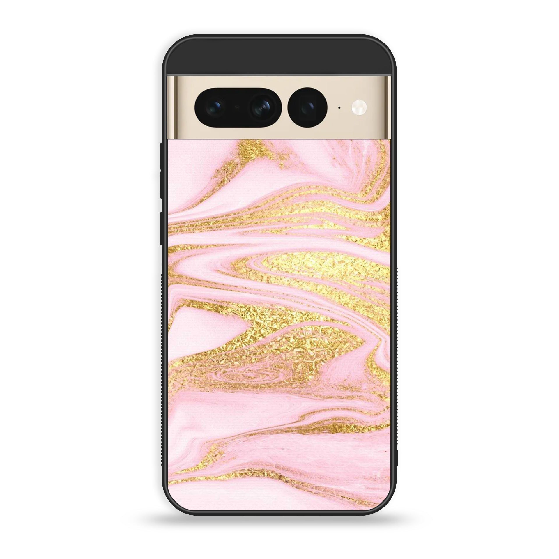 Google Pixel 7a  - Pink Marble Series - Premium Printed soft Bumper Shock Proof Case