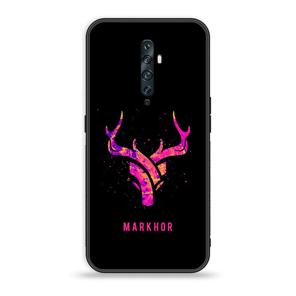 OPPO Reno 2f - Markhor Series Design 6 Premium Printed Glass soft Bumper shock Proof Case  CS-19081