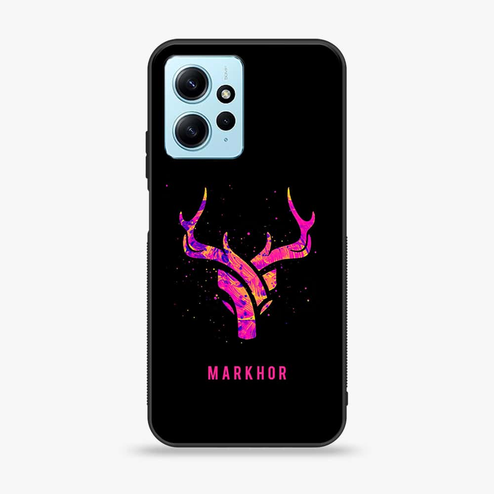 Xiaomi Redmi Note 12 - Markhor Series - Premium Printed Glass soft Bumper shock Proof Case