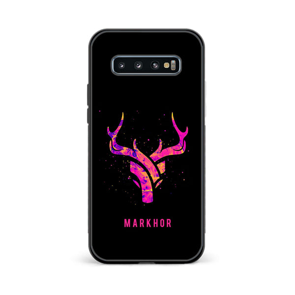 Galaxy S10 Plus - Markhor Design 6 - Premium Printed Glass soft Bumper shock Proof Case CS-28507