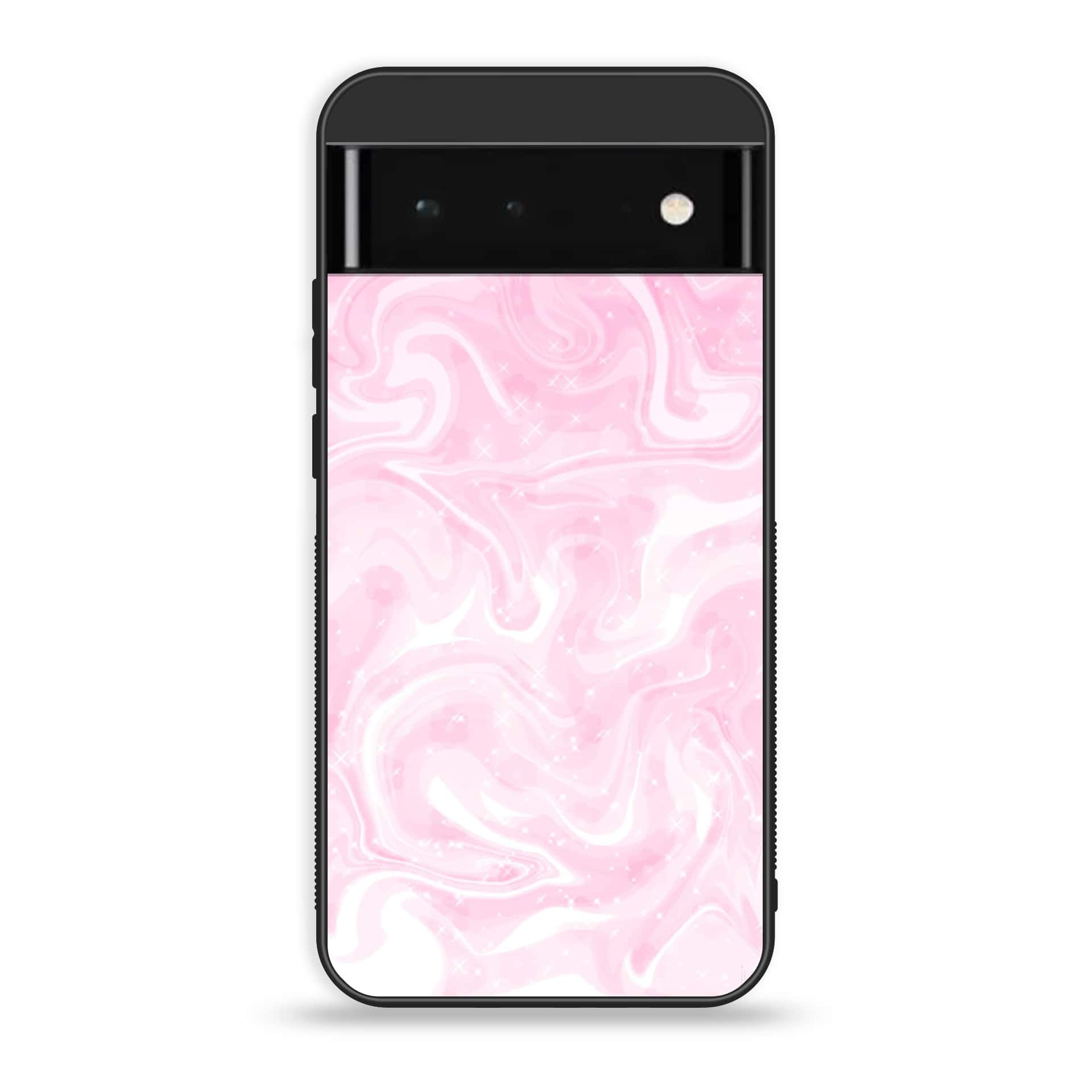 Google Pixel 6 Pro- Pink Marble Series - Premium Printed Glass soft Bumper shock Proof Case