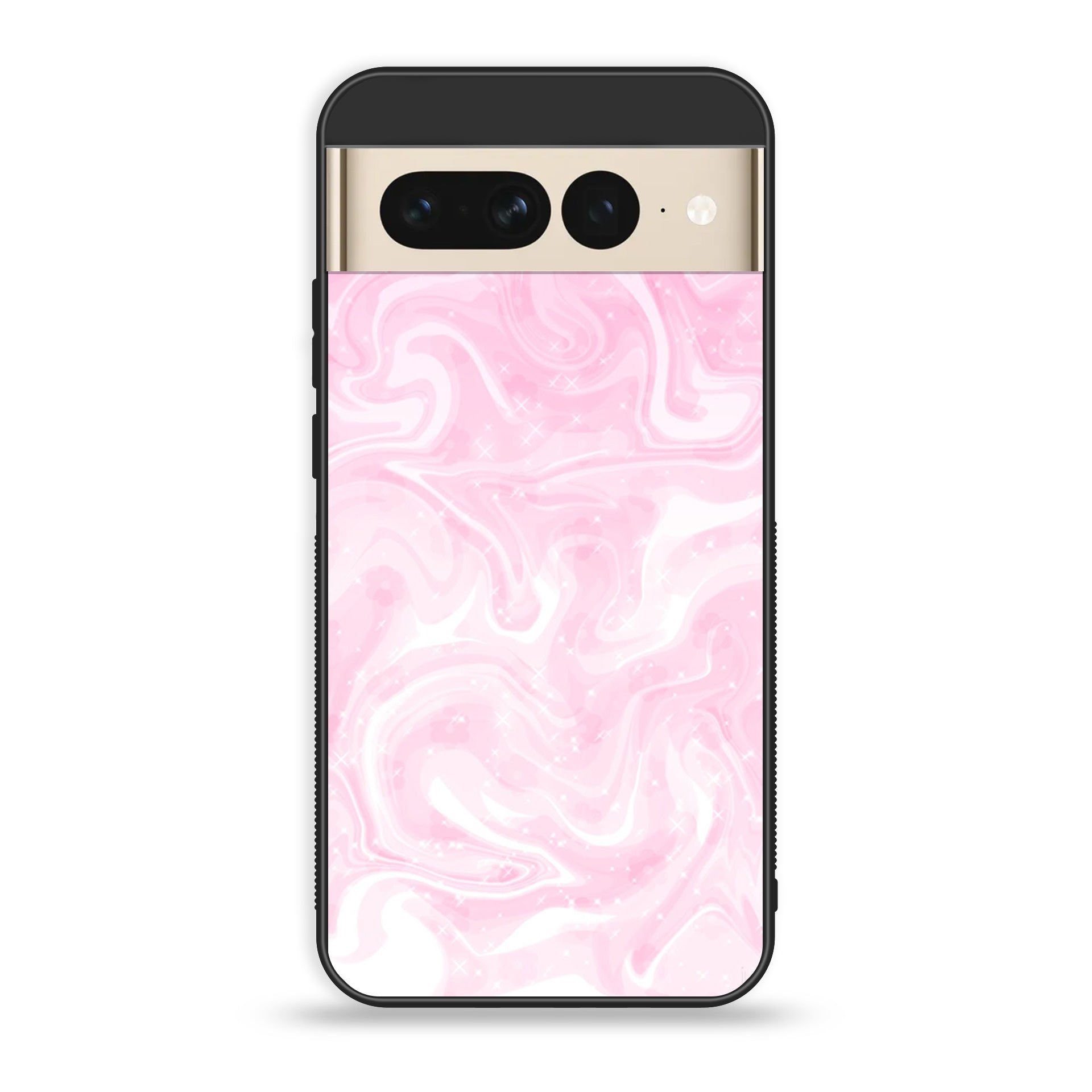 Google Pixel 7a  - Pink Marble Series - Premium Printed soft Bumper Shock Proof Case
