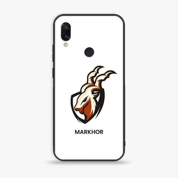 Xiaomi Redmi Note 7 - Markhor Trending Design 5 - Premium Printed Glass soft Bumper shock Proof Case CS-36932