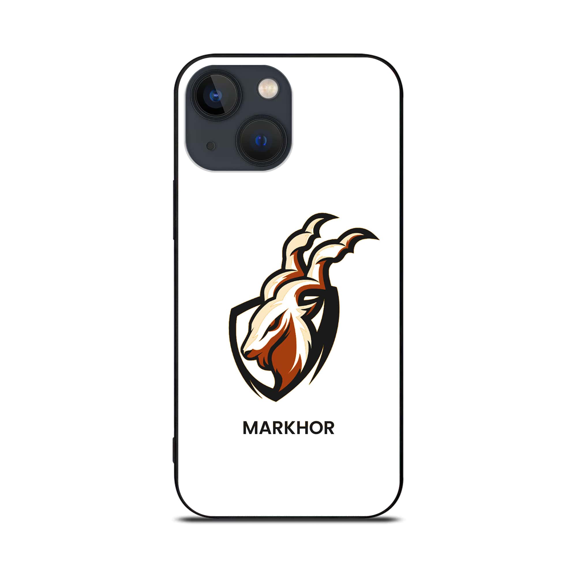 iPhone 14 Plus - Markhor Series - Premium Printed Glass soft Bumper shock Proof Case