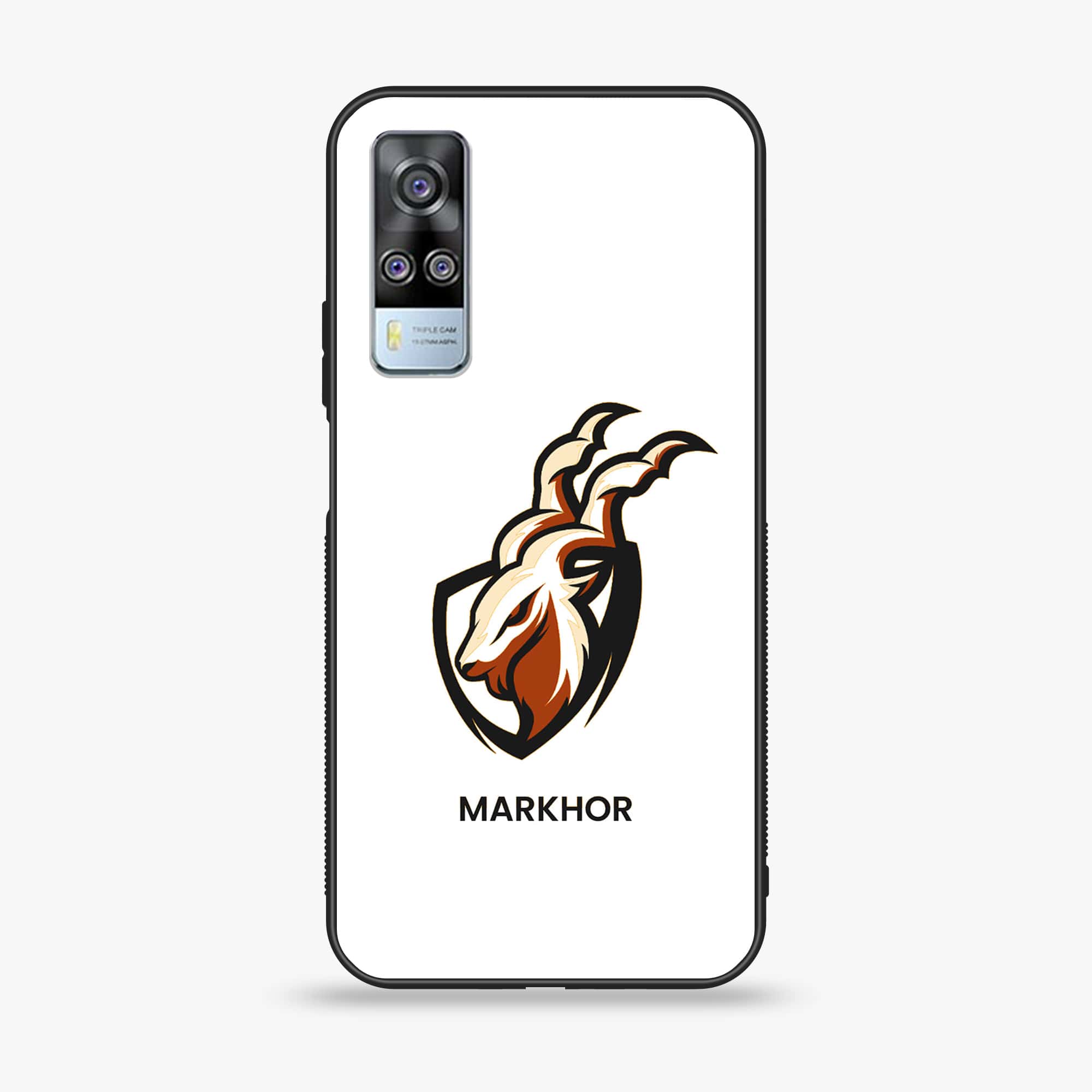 Vivo Y51 2020  - Markhor series Premium Printed Glass soft Bumper shock Proof Case