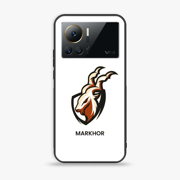 Infinix Note 12 VIP - Markhor series Design 5  - Premium Printed Glass soft Bumper shock Proof Case  CS-19426