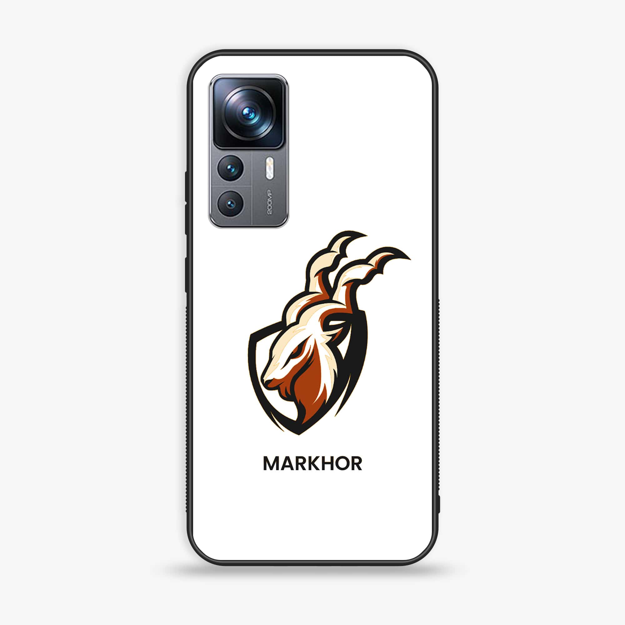 Xiaomi 12T - Markhor Series - Premium Printed Glass soft Bumper shock Proof Case