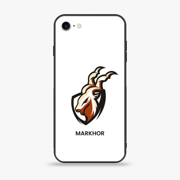 iPhone 7 / 8 - Markhor  Design 5 - Premium Printed Glass soft Bumper shock Proof Case CS-18638