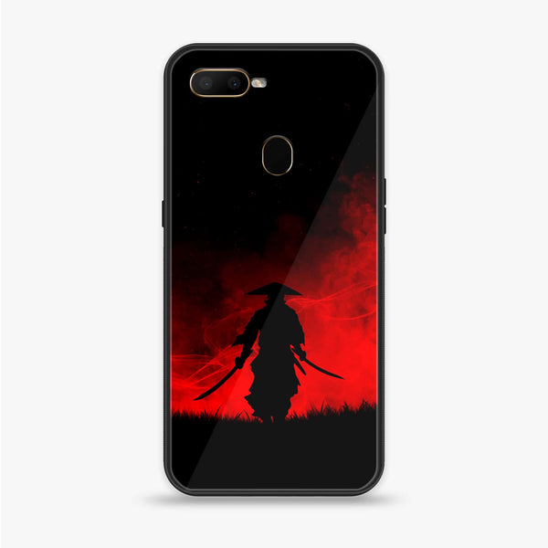 Oppo A7- Ninja Series - Premium Printed Glass soft Bumper shock Proof Case