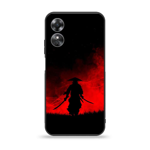 OPPO A17 - Ninja Series - Premium Printed Glass soft Bumper shock Proof Case