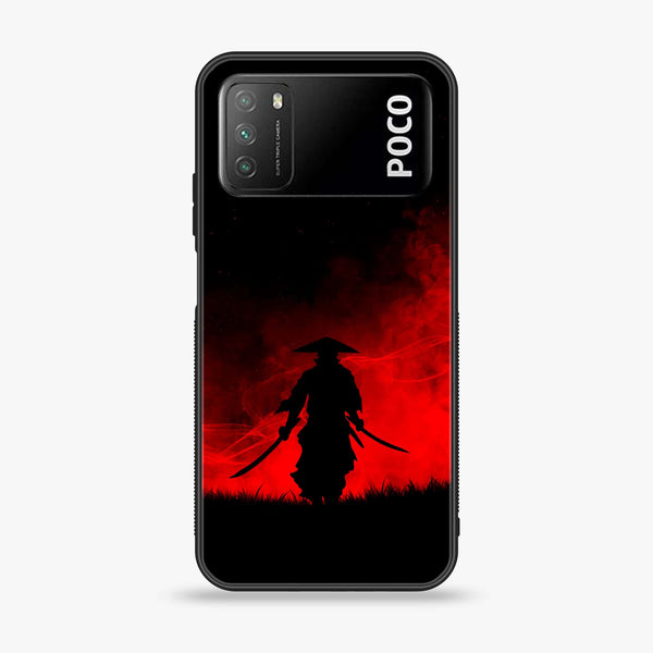 Xiaomi Poco M3 - Ninja Series - Premium Printed Glass soft Bumper shock Proof Case