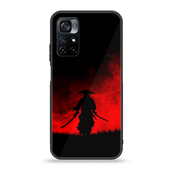 Xiaomi Poco M4 Pro 5G Ninja Series Premium Printed Glass soft Bumper shock Proof Case