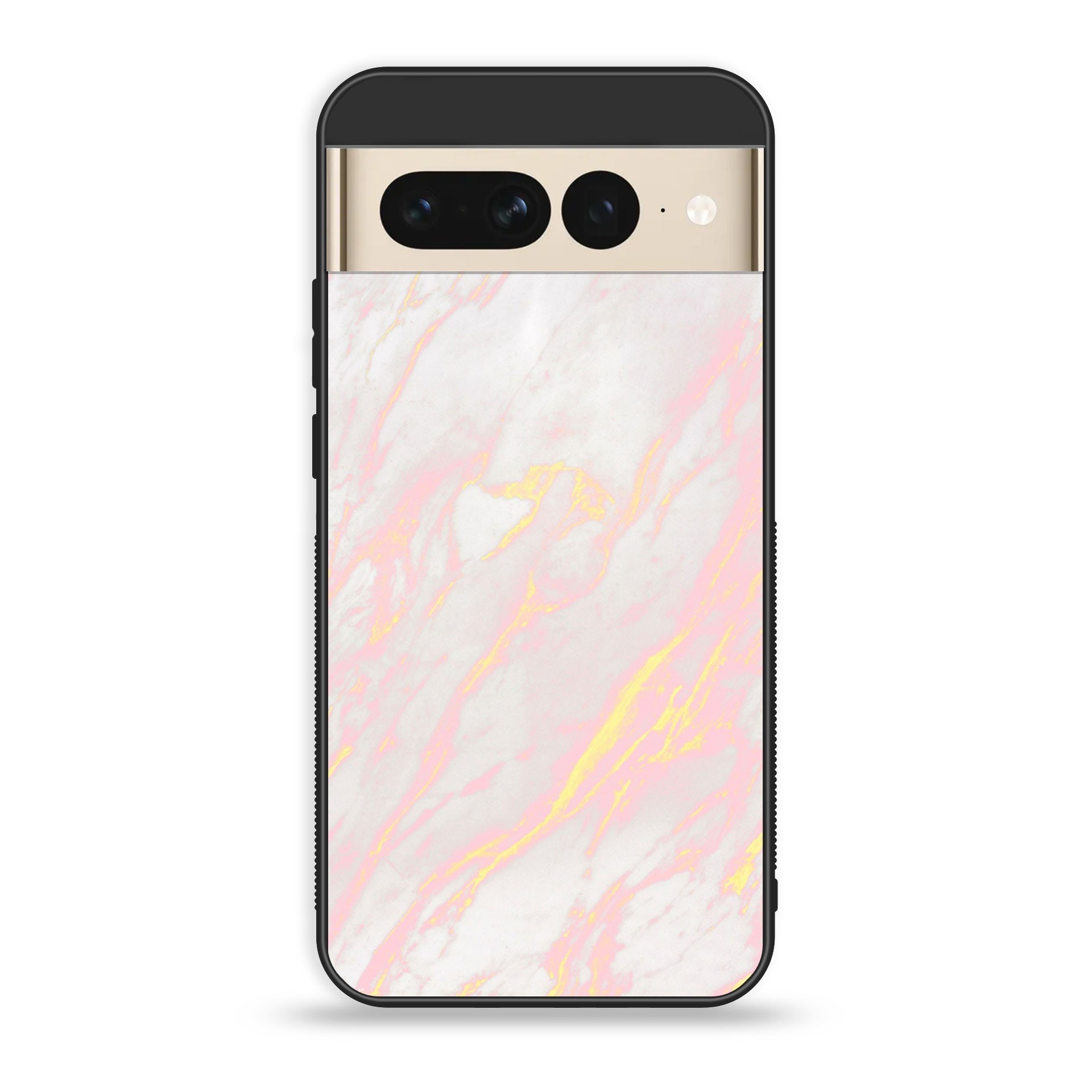 Google Pixel 7a  - Pink Marble Series - Premium Printed soft Bumper Shock Proof Case