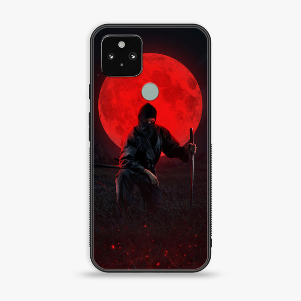 Google Pixel 5- Ninja Design 10- Premium Printed Glass soft Bumper shock Proof Case CS-18710