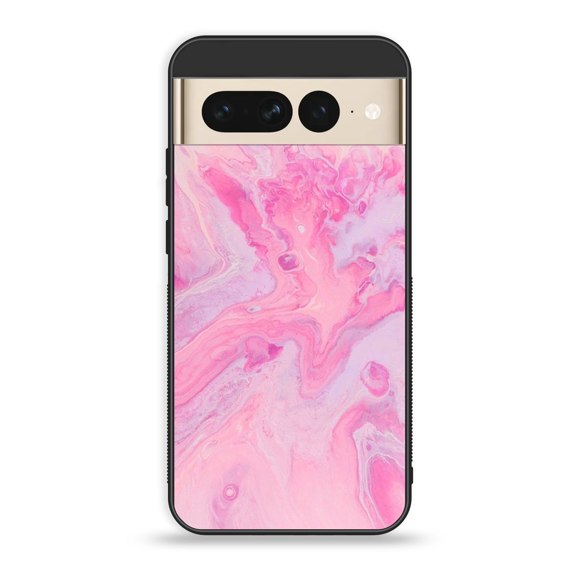 Google Pixel 7a  - Pink Marble Series - Premium Printed soft Bumper Shock Proof Case