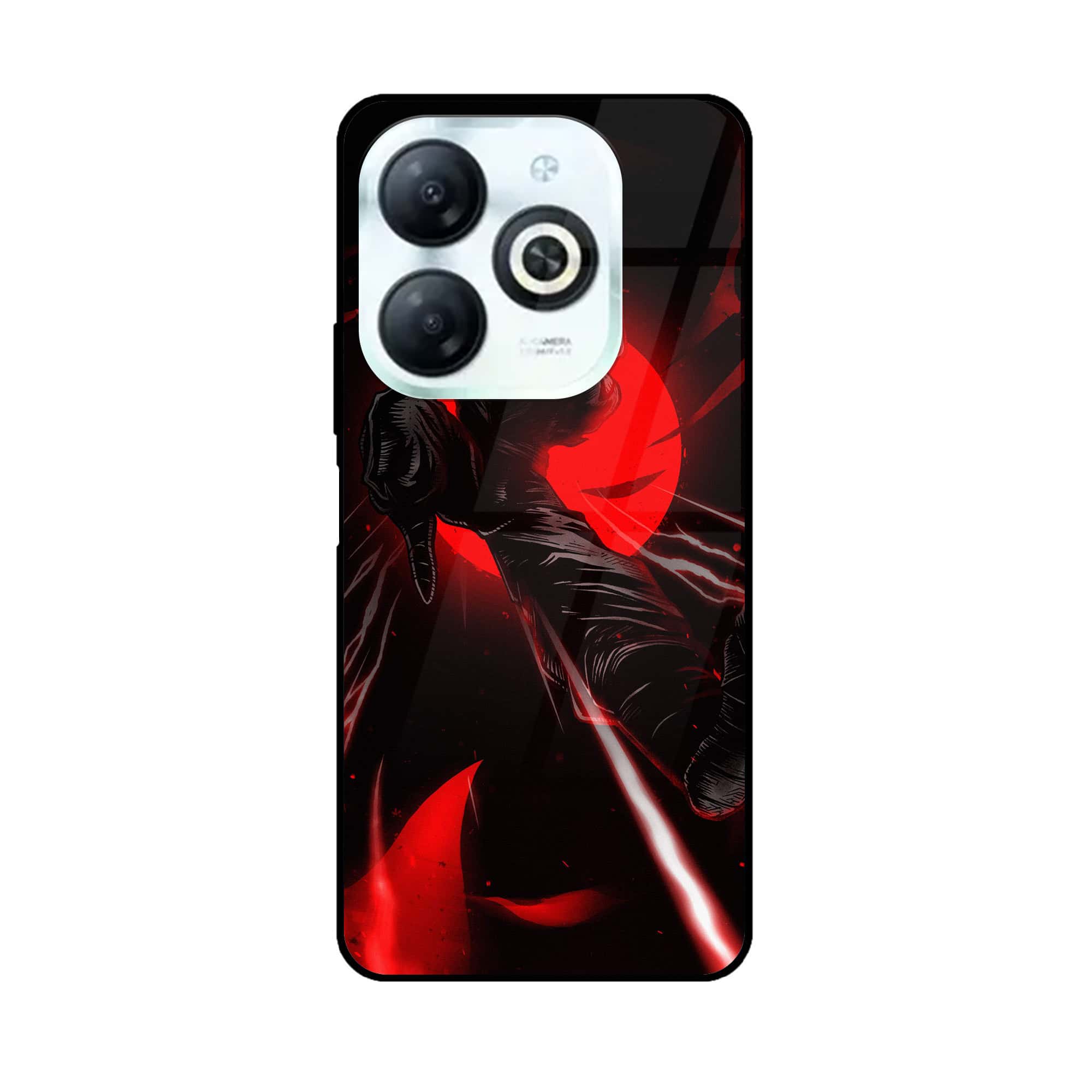 Tecno Spark 20 - Ninja Series - Premium Printed Glass soft Bumper shock Proof Case