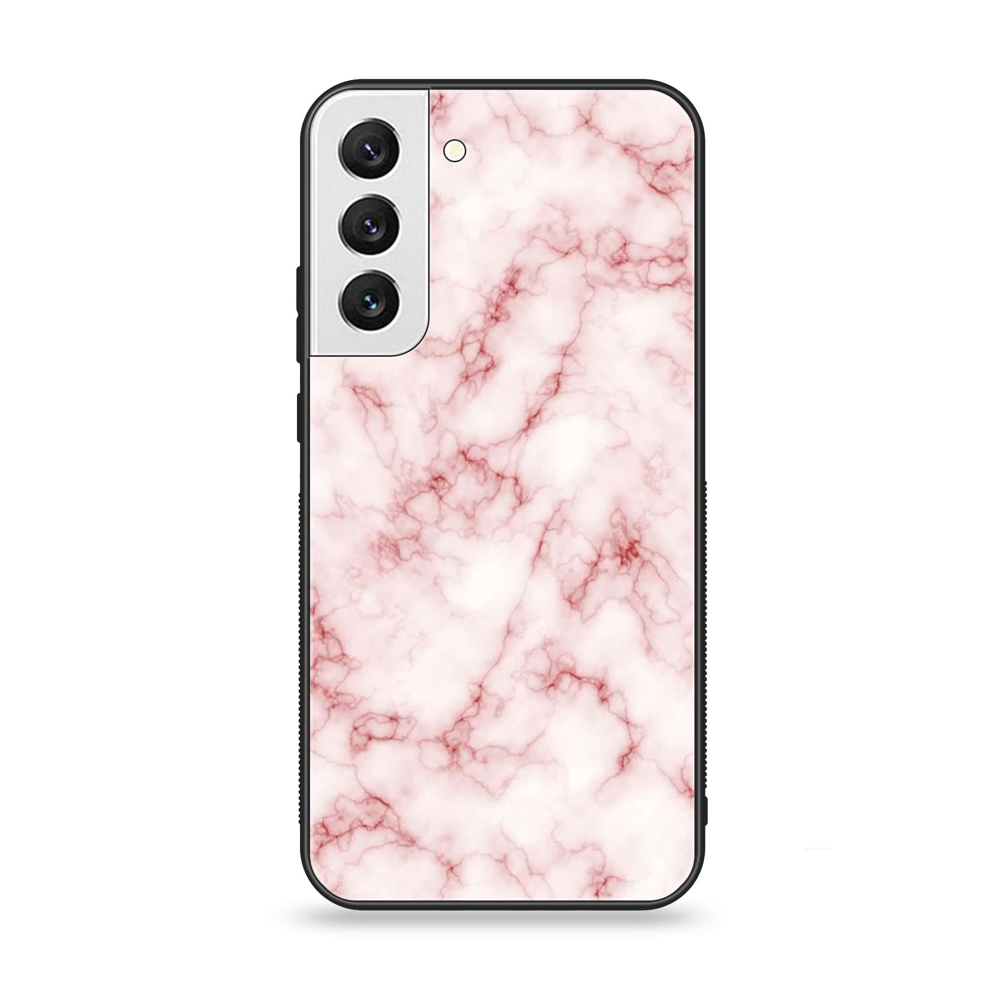 Samsung Galaxy S21 FE  Pink  Marble Series - Premium Printed Glass soft Bumper shock Proof Case