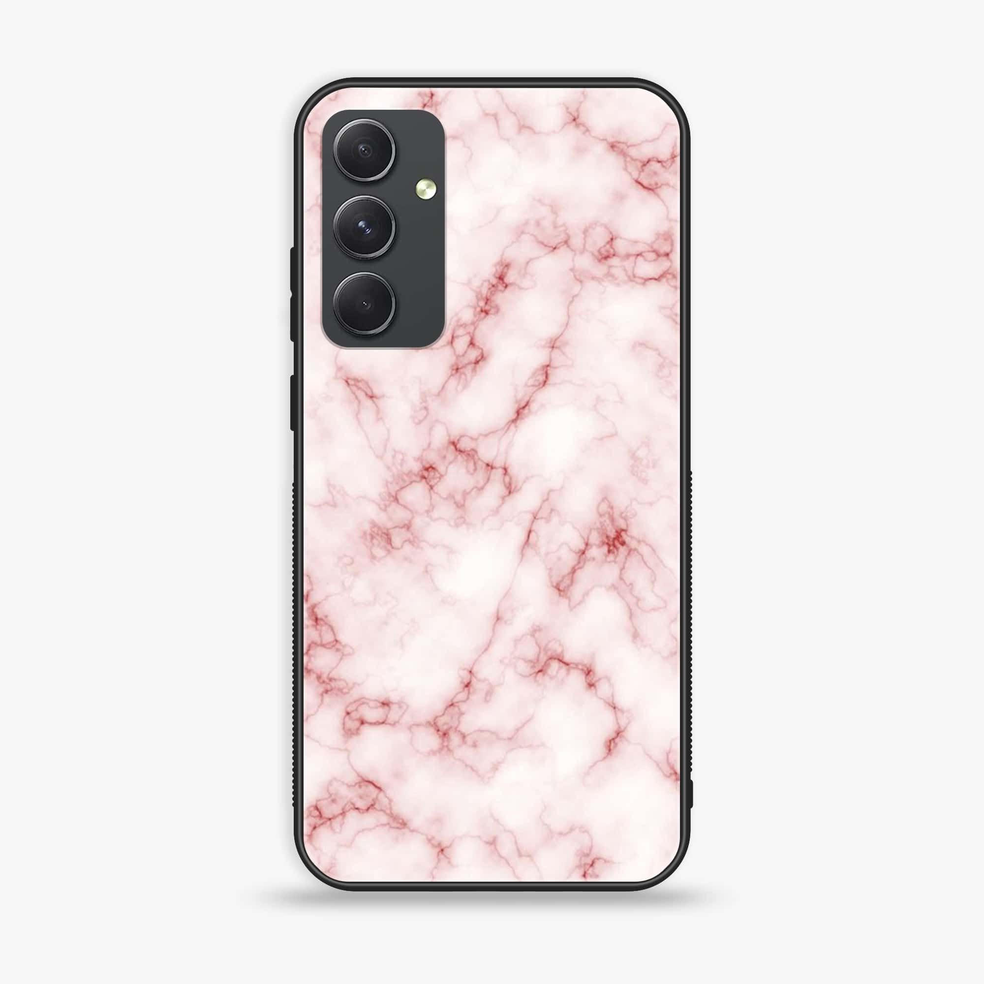 Samsung Galaxy A24 4G - Pink Marble Series - Premium Printed Glass soft Bumper shock Proof Case