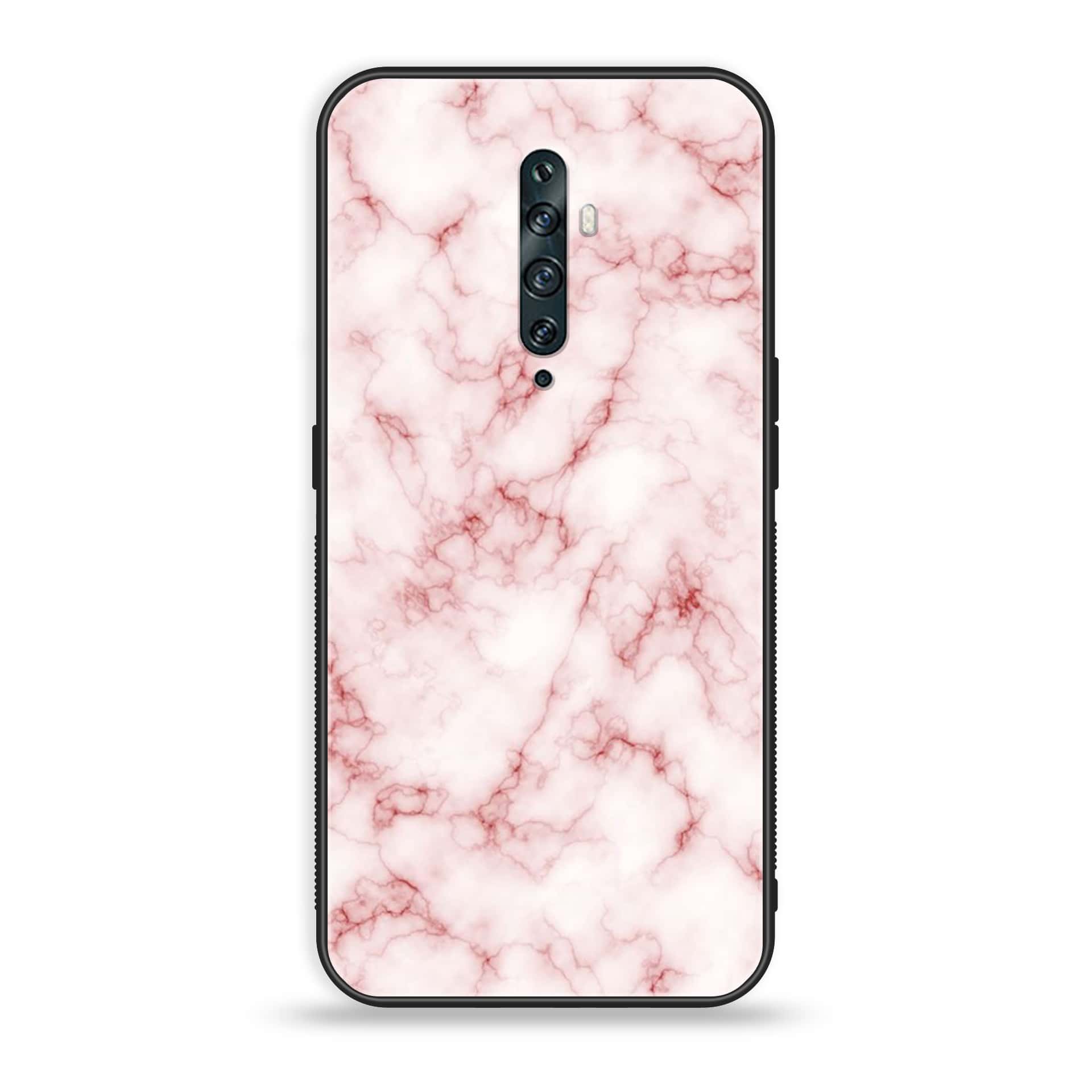 Oppo Reno 2Z - Pink Marble Series - Premium Printed Glass soft Bumper shock Proof Case