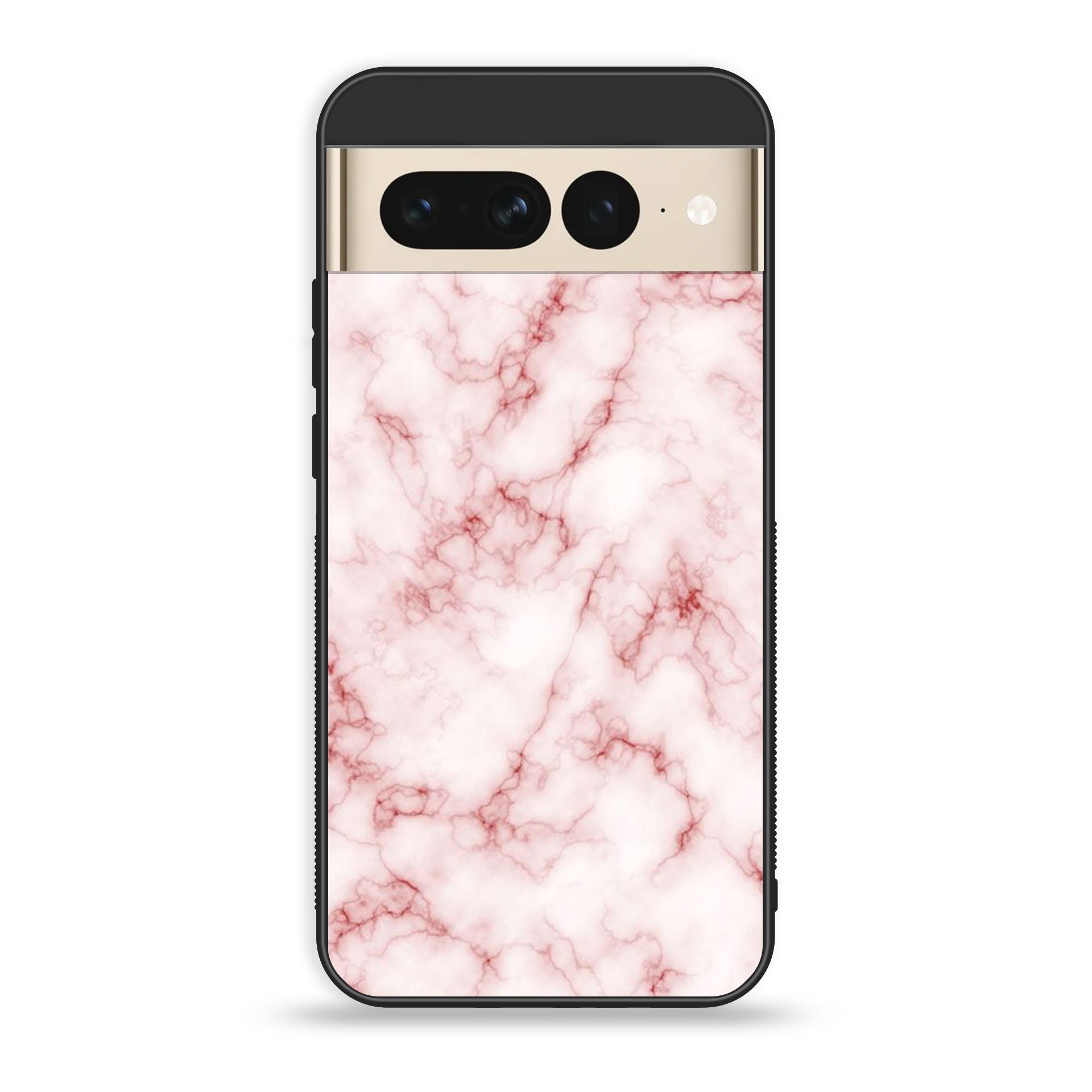 Google Pixel 7a  - Pink Marble Series - Premium Printed soft Bumper Shock Proof Case