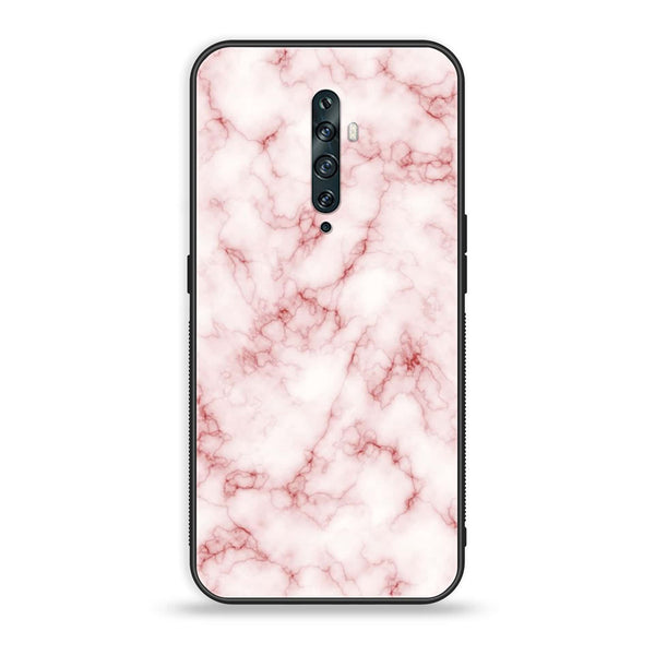 Oppo Reno 2F /2Z- Pink Marble Design 4  - Premium Printed Glass soft Bumper shock Proof Case  CS-25344