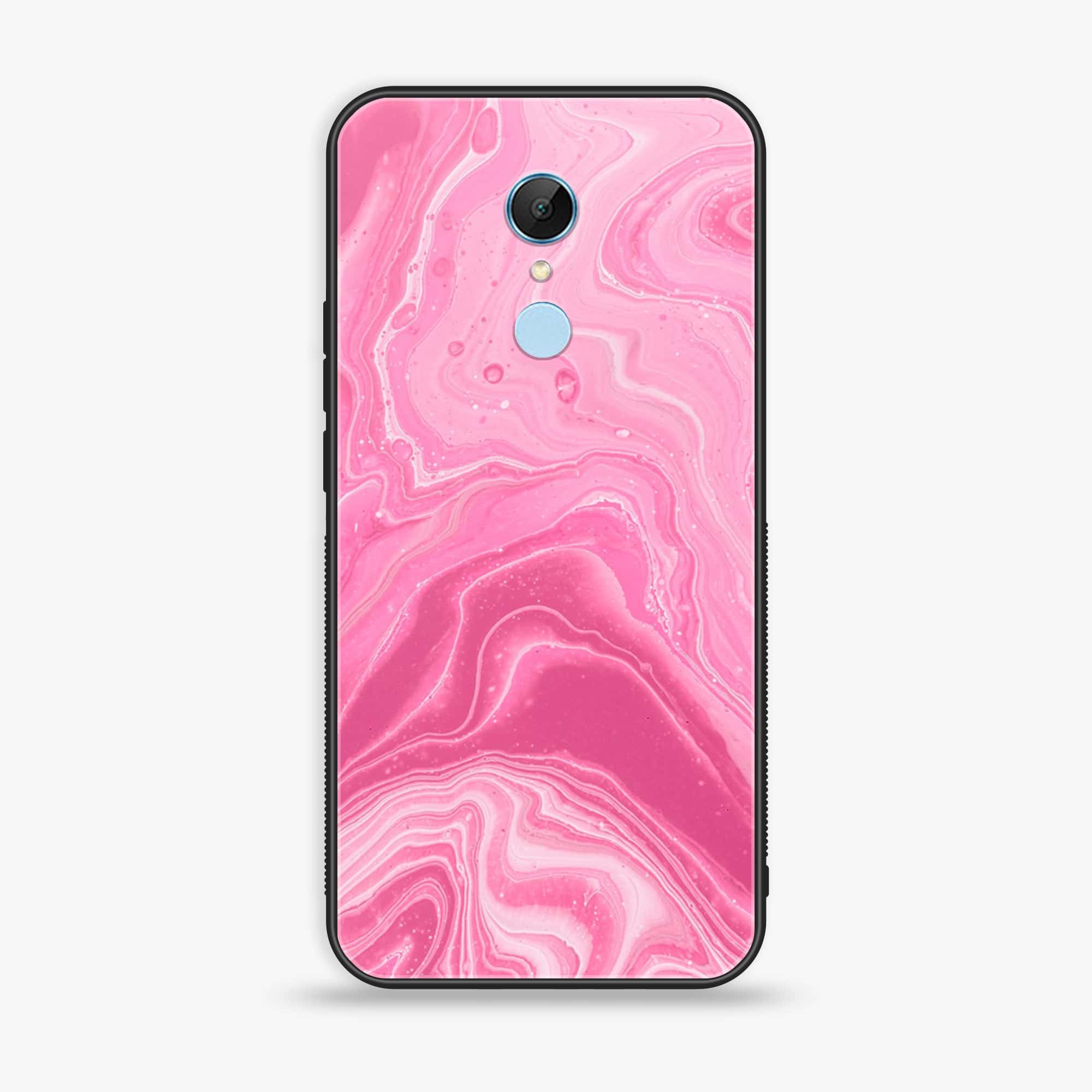 Redmi 5 Plus/Note 5 - Pink Marble Series - Premium Printed Glass soft Bumper shock Proof Case