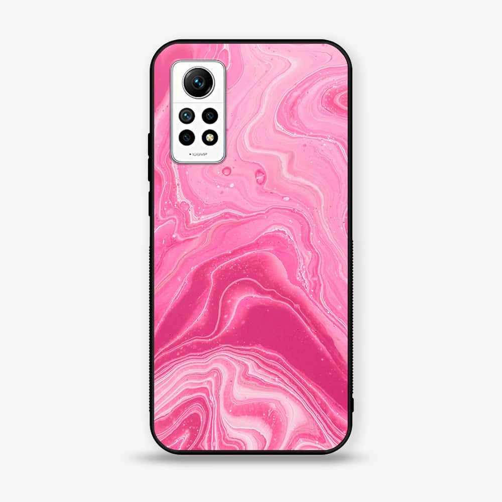 Xiaomi Redmi Note 12 Pro - Pink Marble Series - Premium Printed Glass soft Bumper shock Proof Case