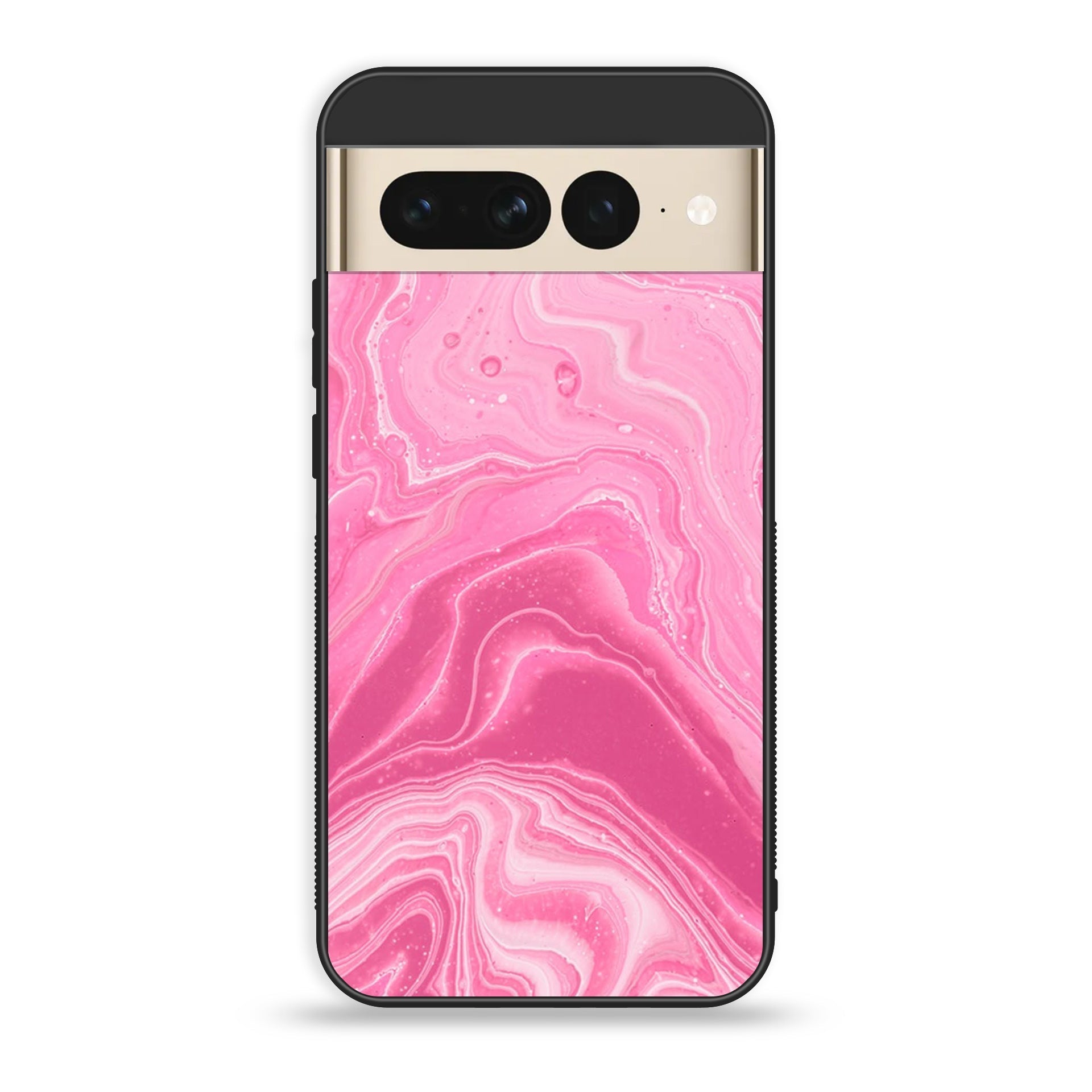 Google Pixel 7a  - Pink Marble Series - Premium Printed soft Bumper Shock Proof Case