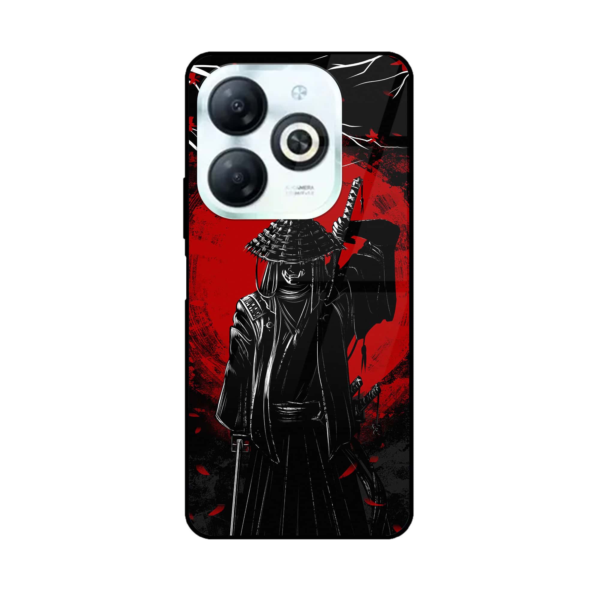 Tecno Spark 20 - Ninja Series - Premium Printed Glass soft Bumper shock Proof Case