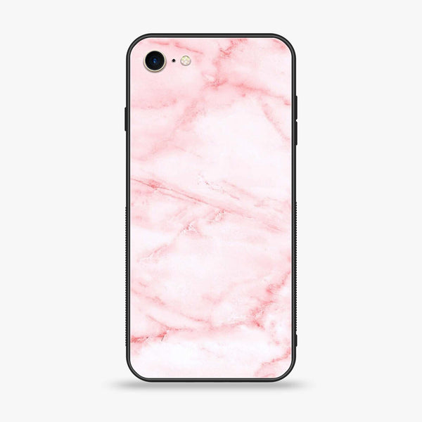 iPhone 7 / 8 - Pink Marble Design 2 - Premium Printed Glass soft Bumper shock Proof Case CS-14937