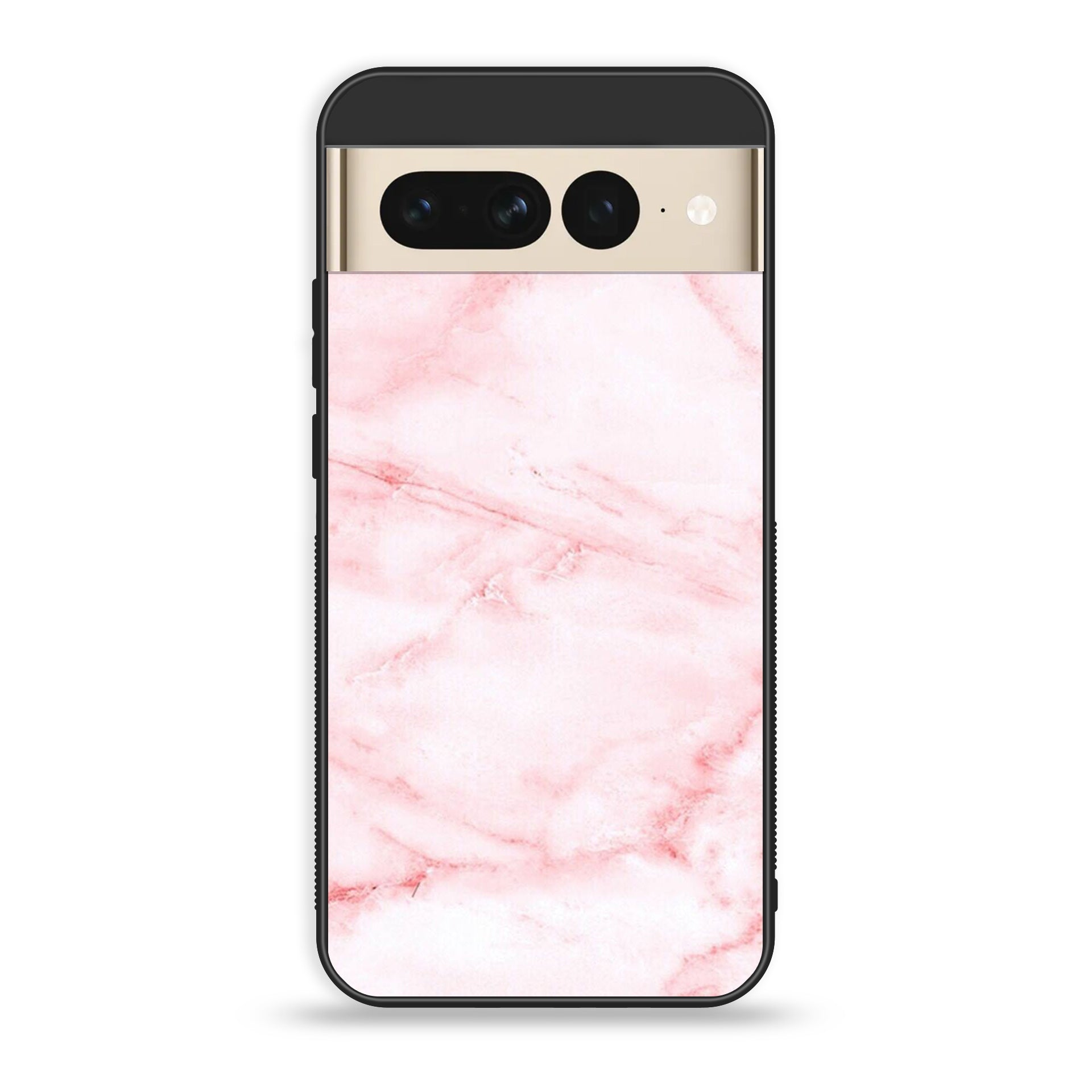 Google Pixel 7a  - Pink Marble Series - Premium Printed soft Bumper Shock Proof Case