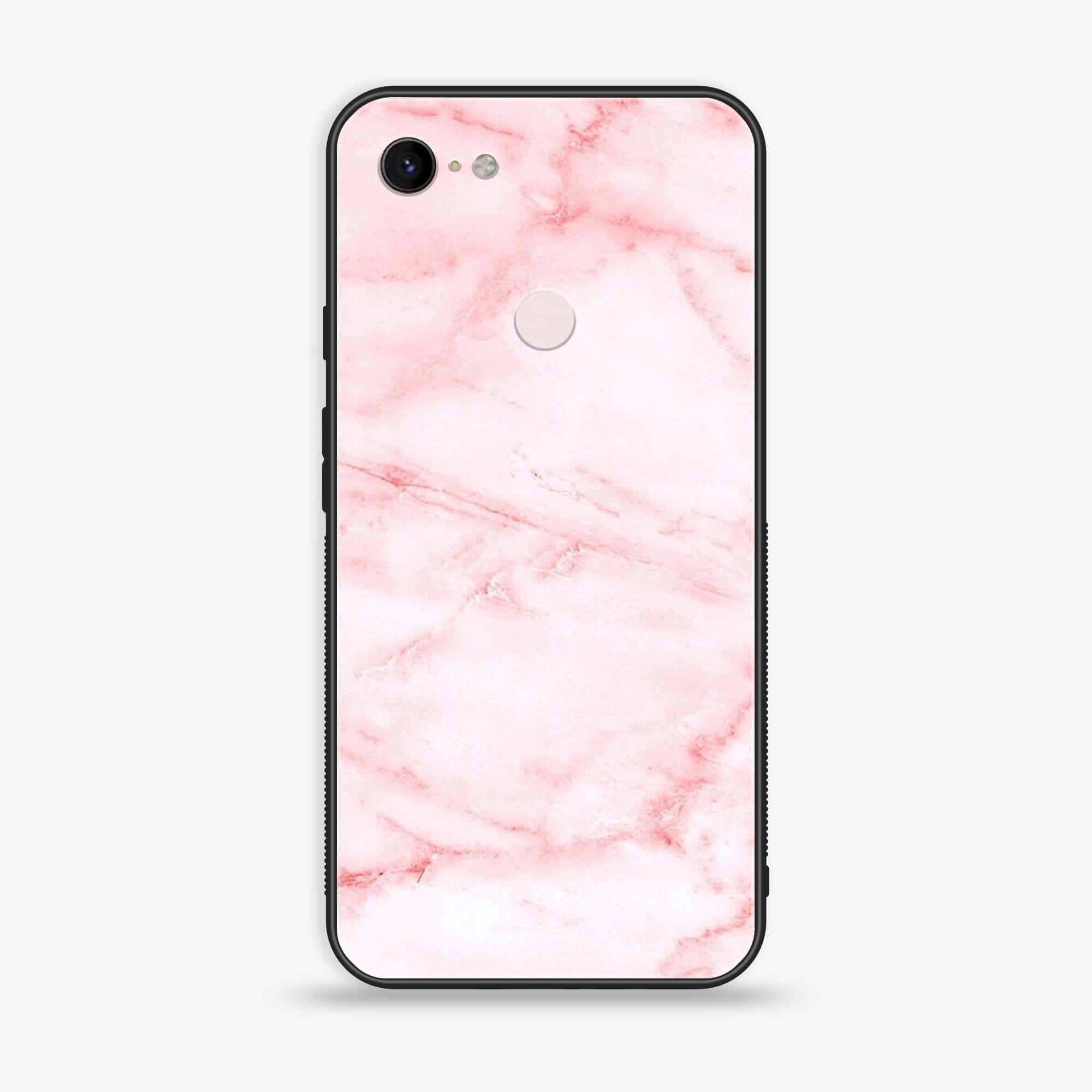Google Pixel 3 - Pink Marble Series - Premium Printed Glass soft Bumper shock Proof Case