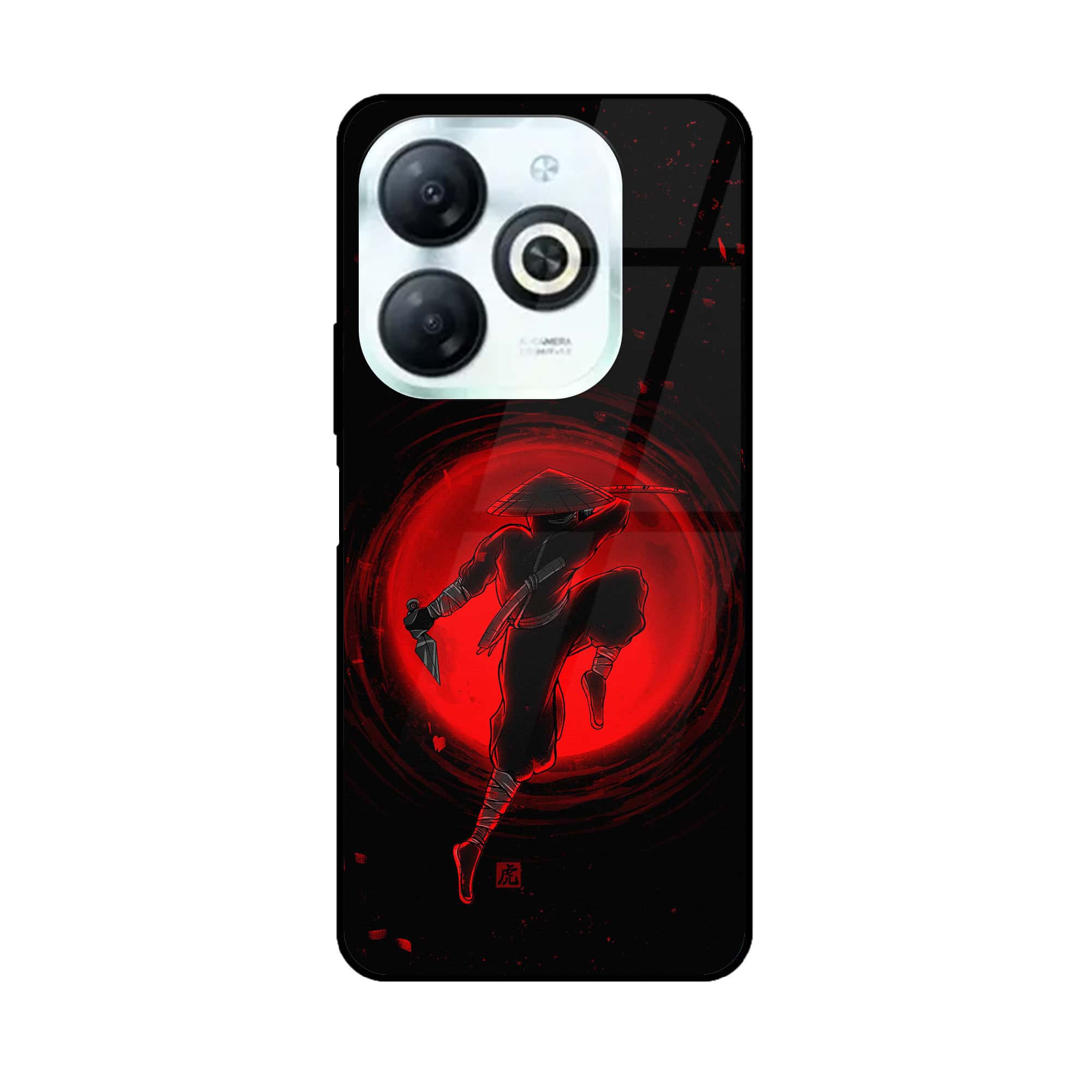 Tecno Spark 20 - Ninja Series - Premium Printed Glass soft Bumper shock Proof Case