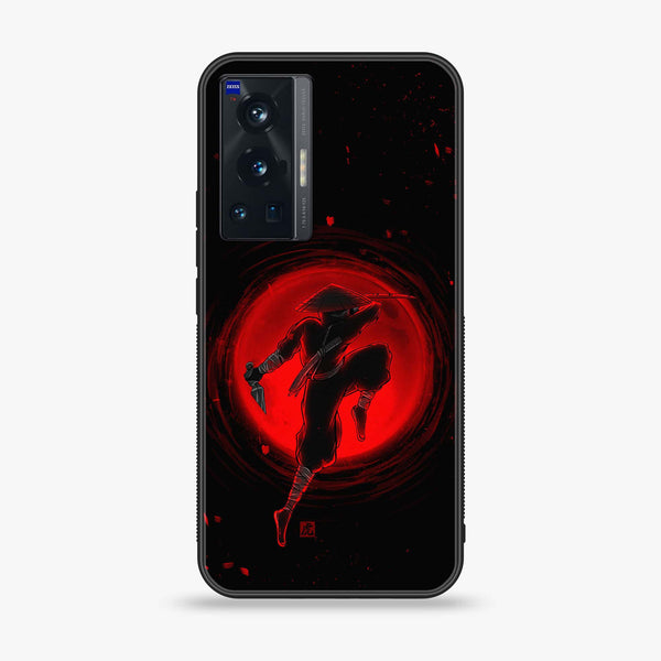 Vivo X70 Pro - Ninja  Series - Premium Printed Glass soft Bumper shock Proof Case