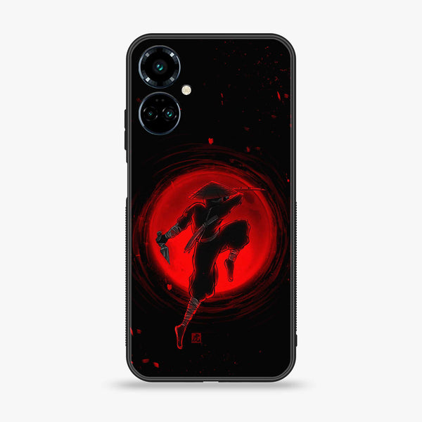 Tecno Camon 19 Pro  Ninja series Premium Printed Glass soft Bumper shock Proof Case