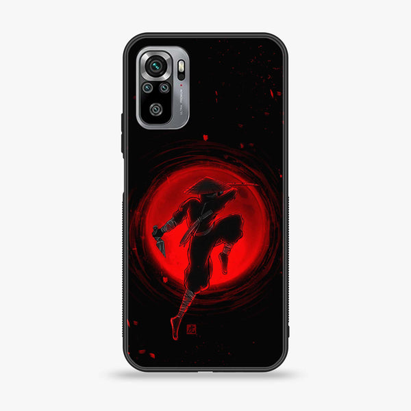 Xiaomi Redmi Note 10S - Ninja Series - Design 5 Premium Printed Glass soft Bumper shock Proof Case CS-23053