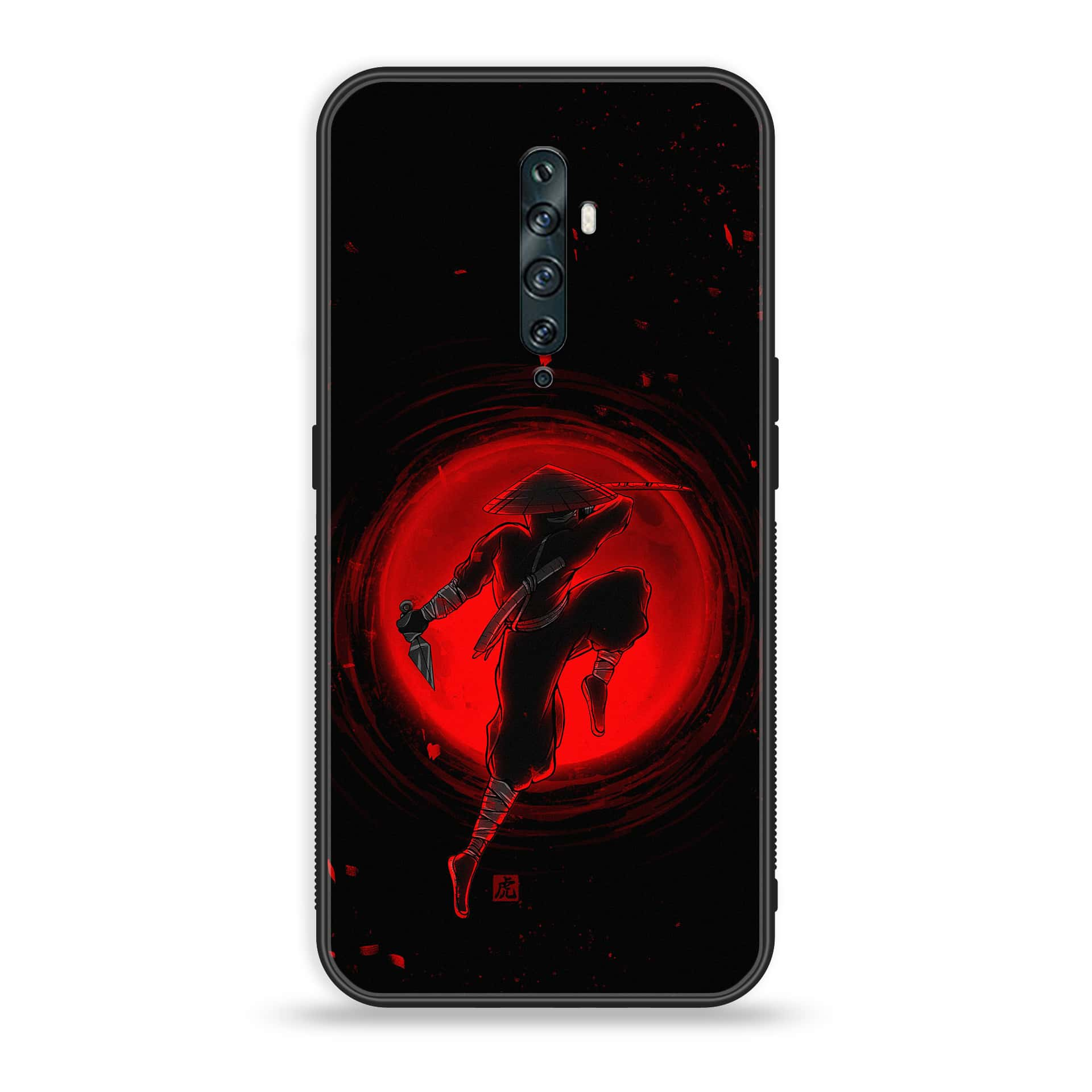 OPPO Reno 2f -Ninja Series - Premium Printed Glass soft Bumper shock Proof Case