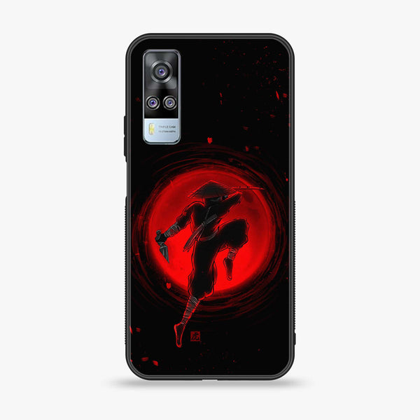 Vivo Y31 - Ninja Series - Premium Printed Glass soft Bumper shock Proof Case