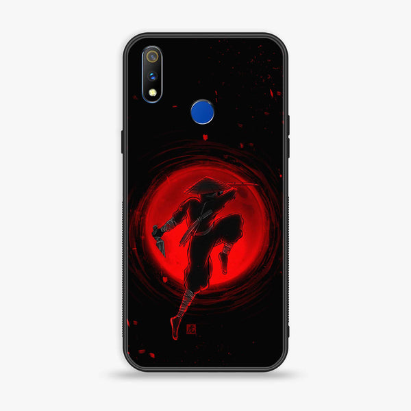 Realme 3 Pro Ninja Series Premium Printed Glass soft Bumper shock Proof Case