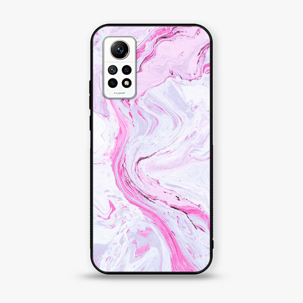 Xiaomi Redmi Note 12 Pro - Pink Marble Series - Premium Printed Glass soft Bumper shock Proof Case